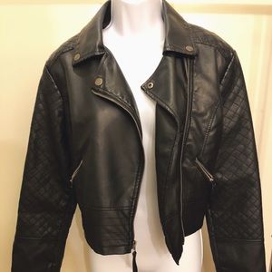 Black Moto Jacket Great Condition!